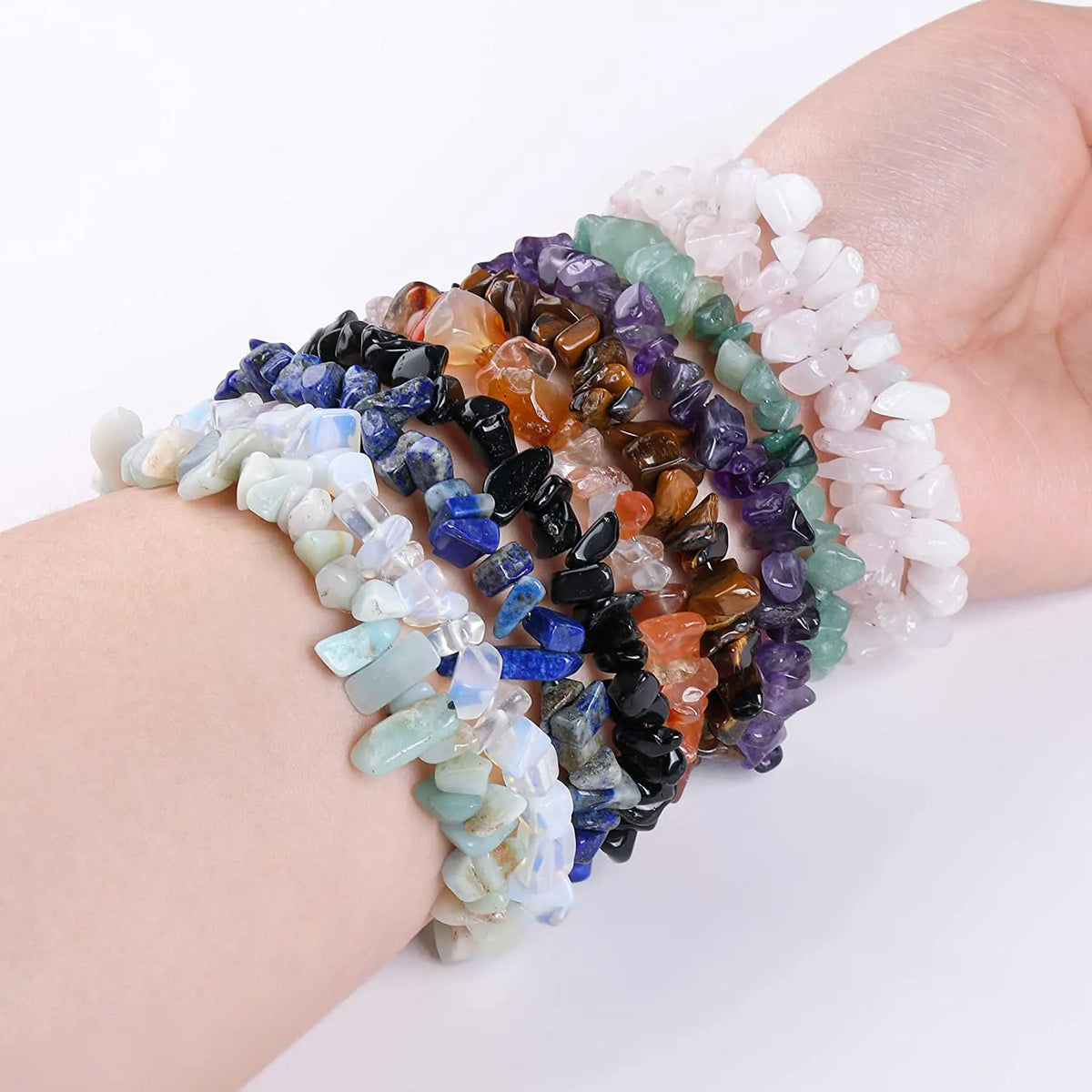 Natural Gemstone Chip Beads, 16-Inch Strands for DIY Jewelry