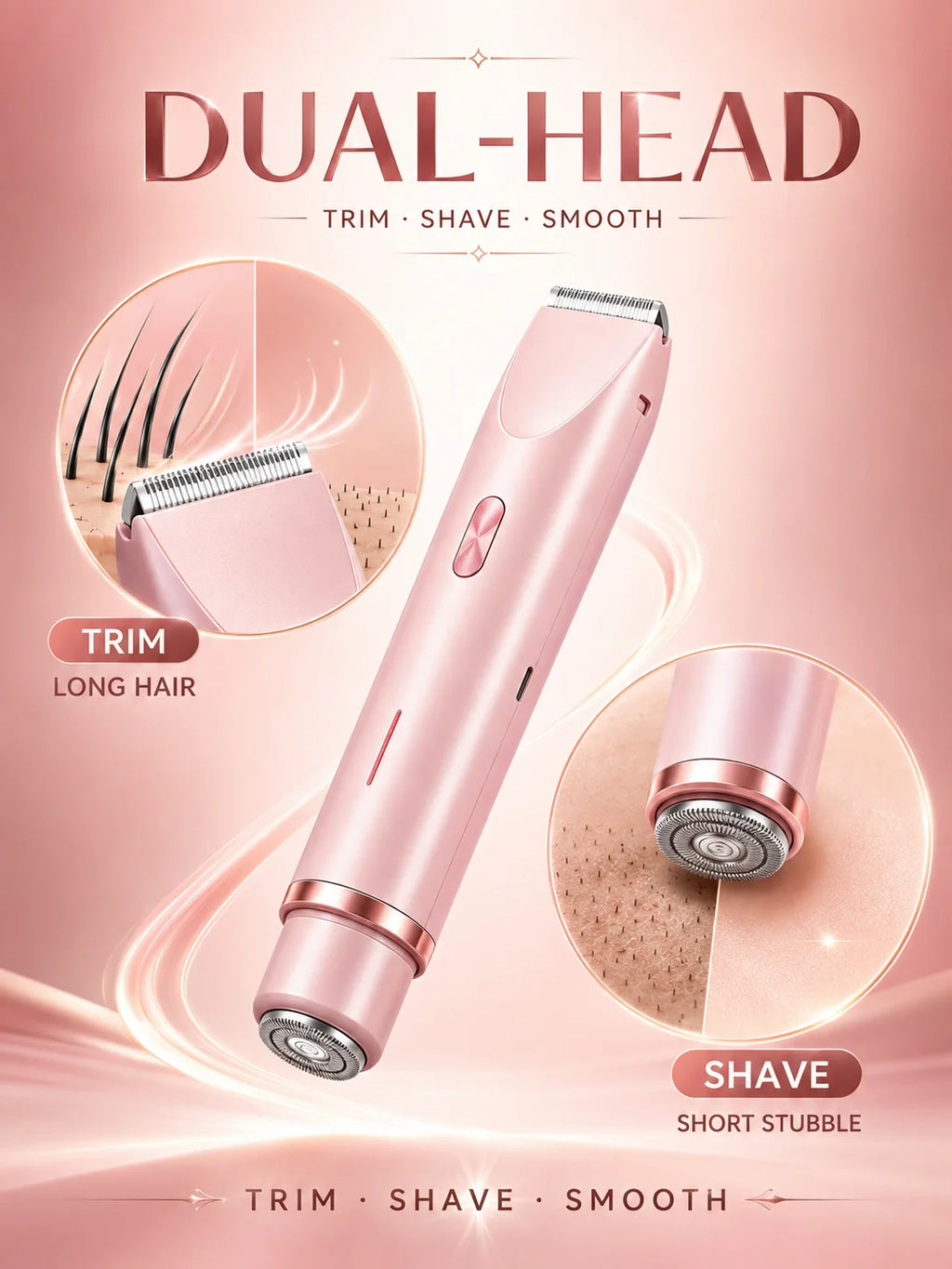 Rechargeable Double-Head Bikini Trimmer for Women