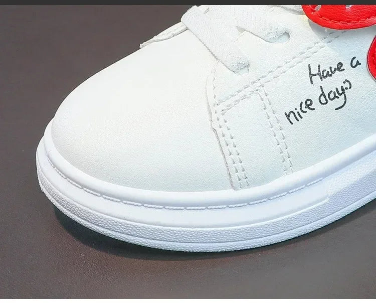 Girls' Casual Sneakers with Hook-and-Loop Closure