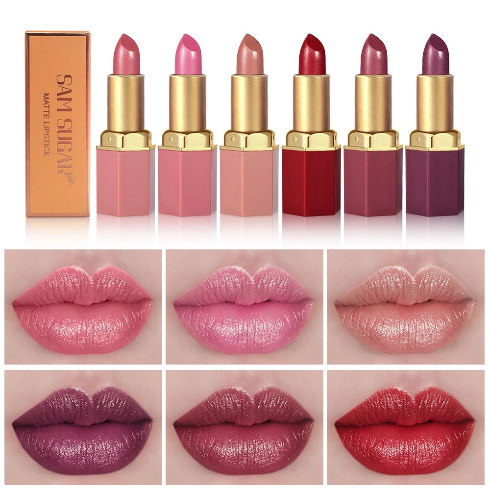 Pearlescent Waterproof Lip Gloss, Long-Lasting High-Shine Finish