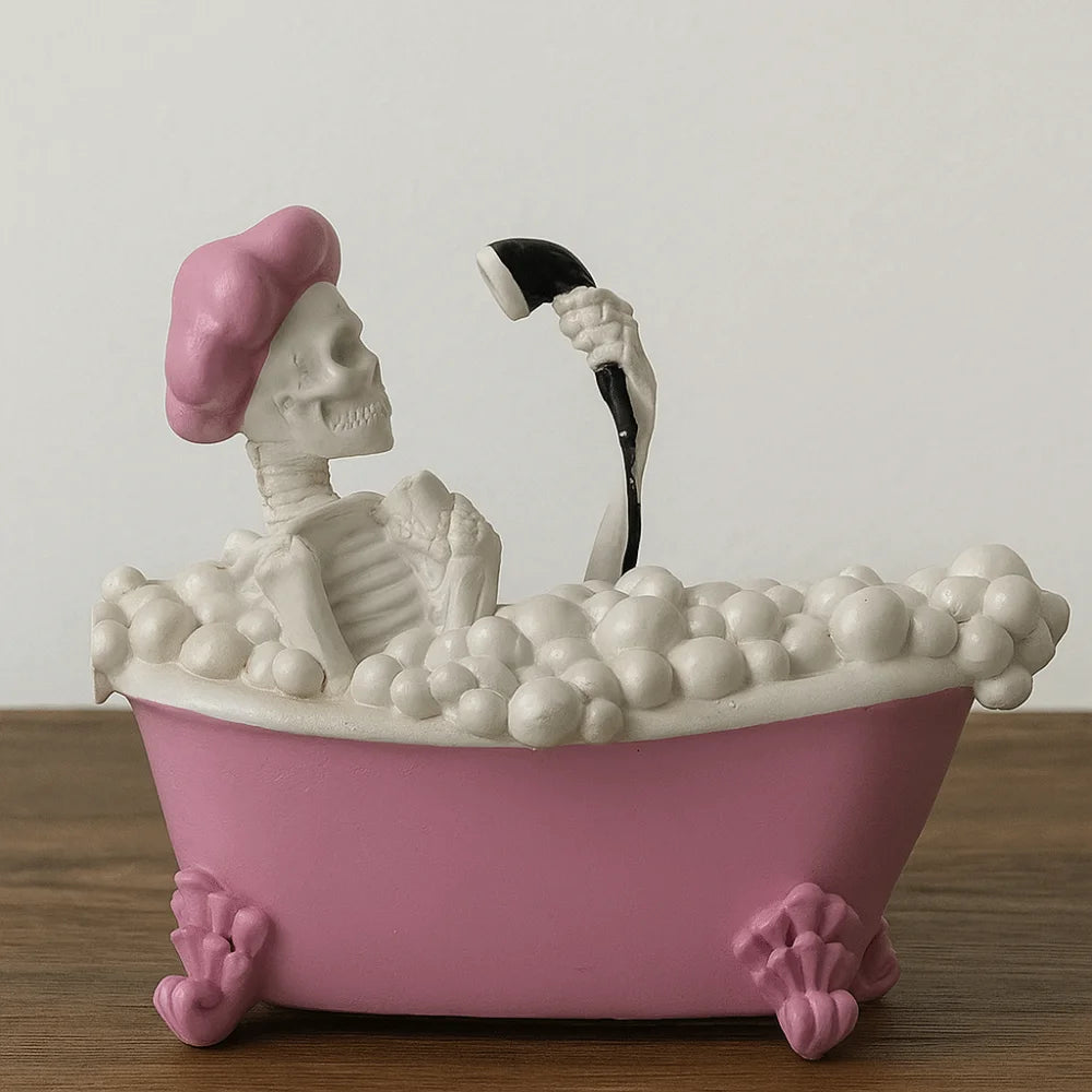 Pink Ghost Halloween Figurine
