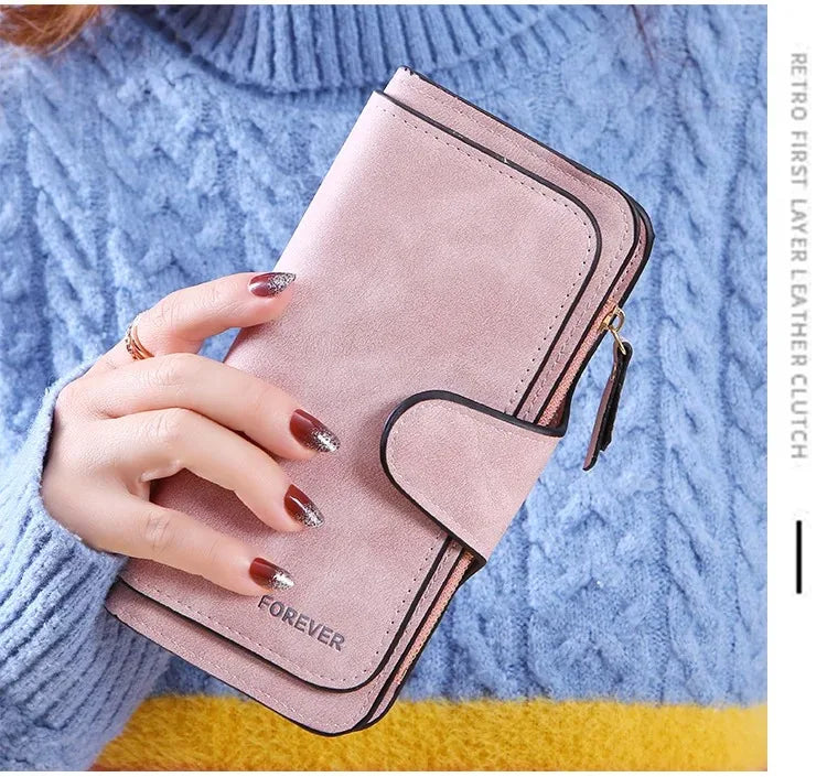 Women's Butterfly Long-Zip PU Wallet