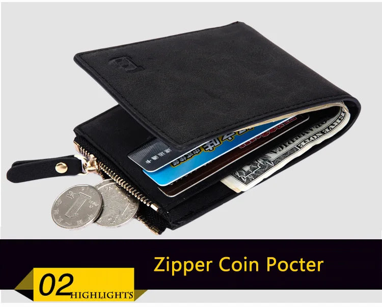 Men's PU Leather Trifold Wallet