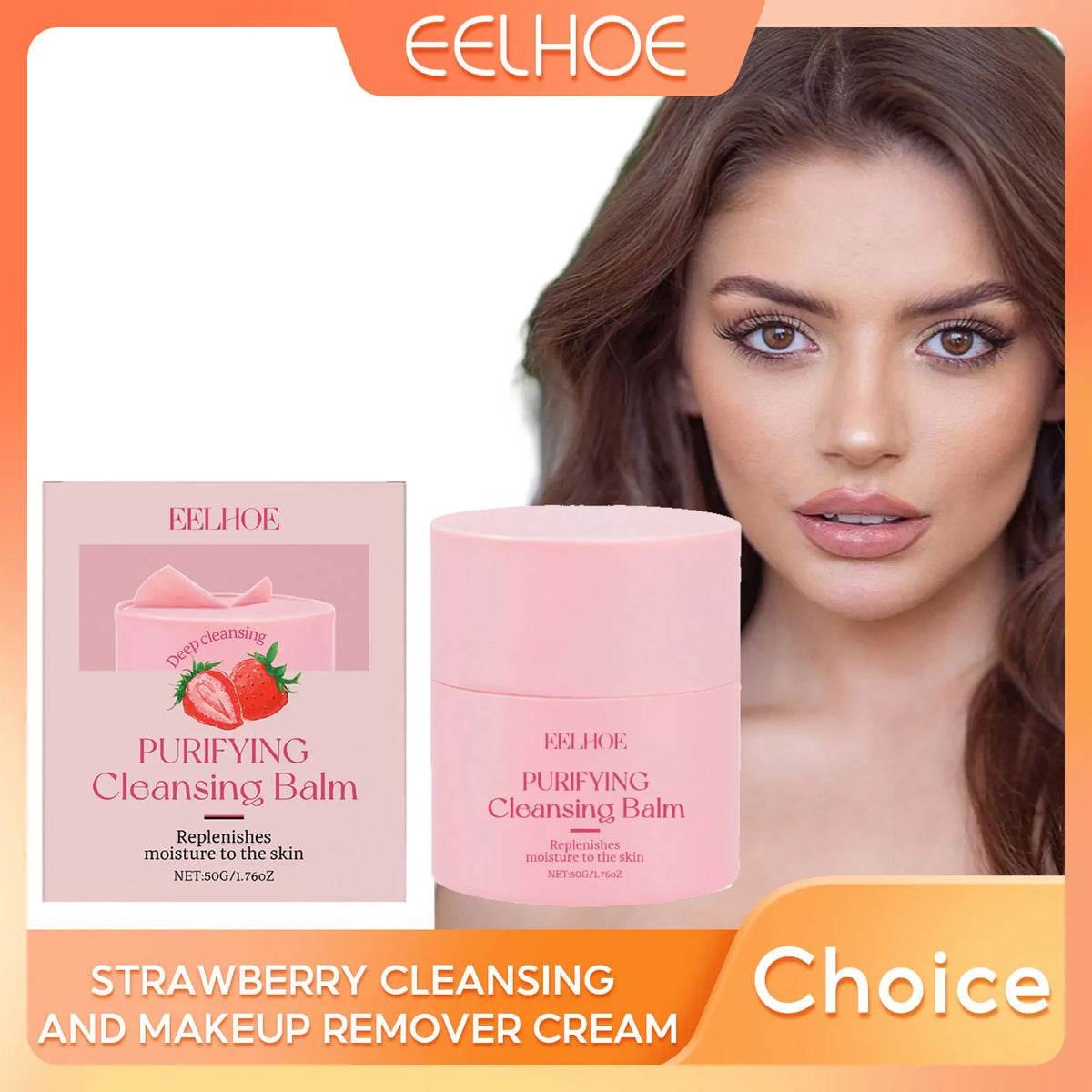EELHOE Strawberry Cleansing Balm, 50 g Makeup Remover