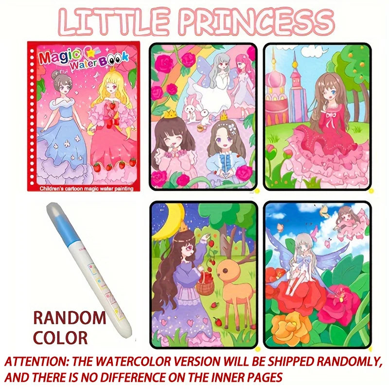 Reusable Coloring Book Magic Water Drawing Book Sensory Early Education for Children