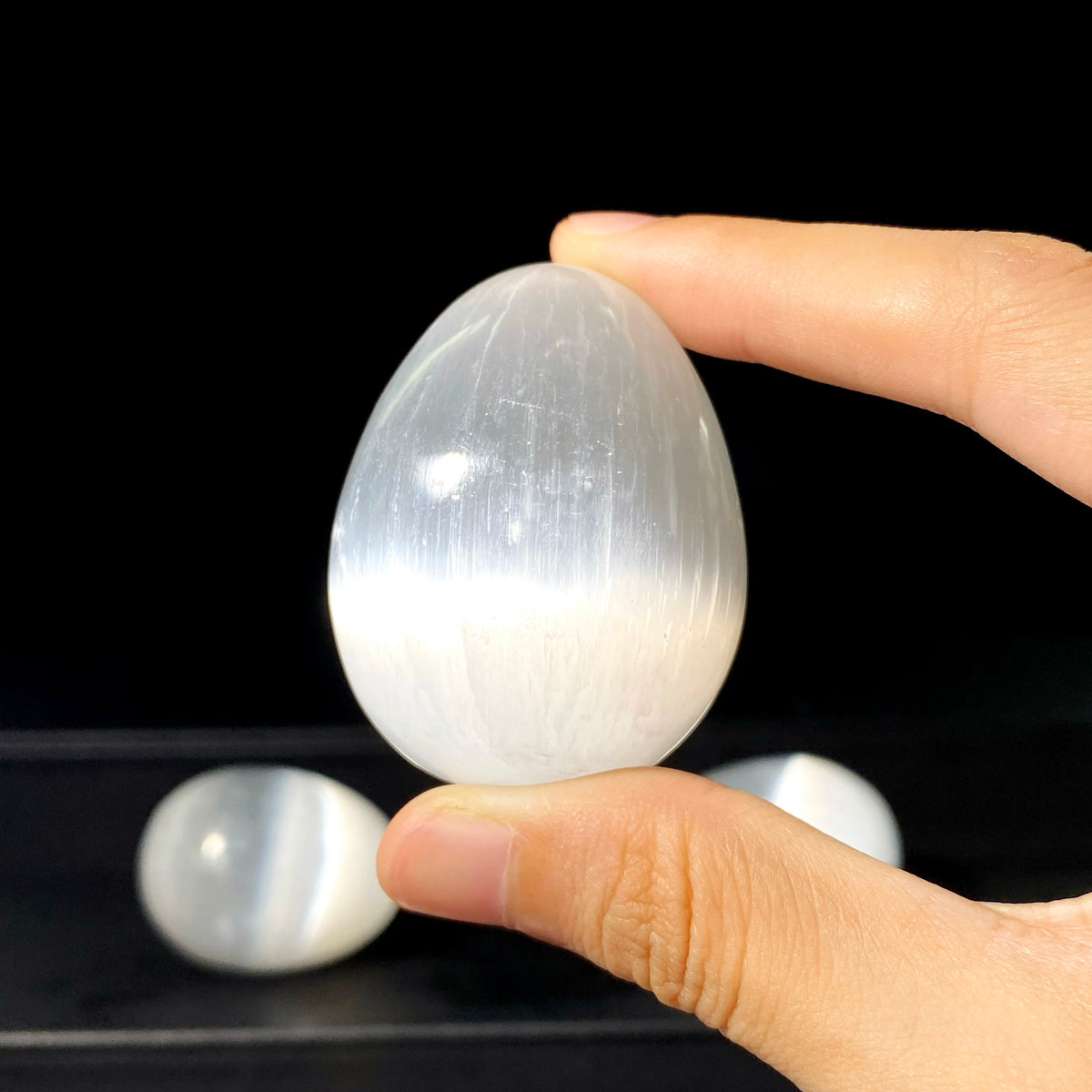 Natural Selenite Crystal Egg, 50–100g