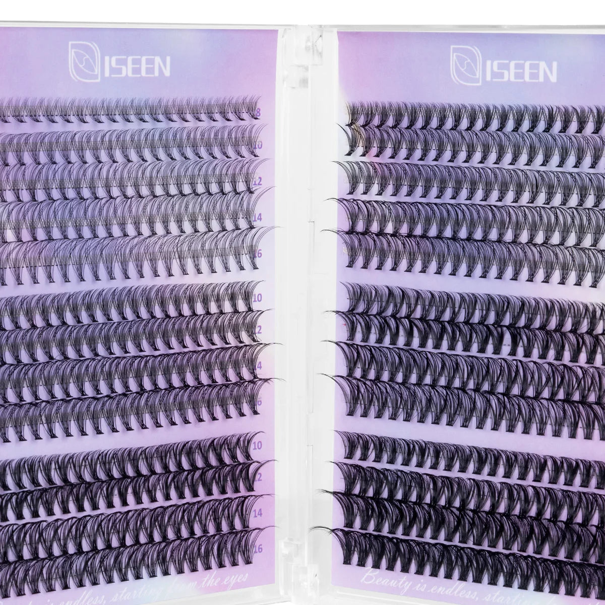 DIY Wispy Lash Clusters Kit, 8–16 mm C-Curl with Bond & Seal