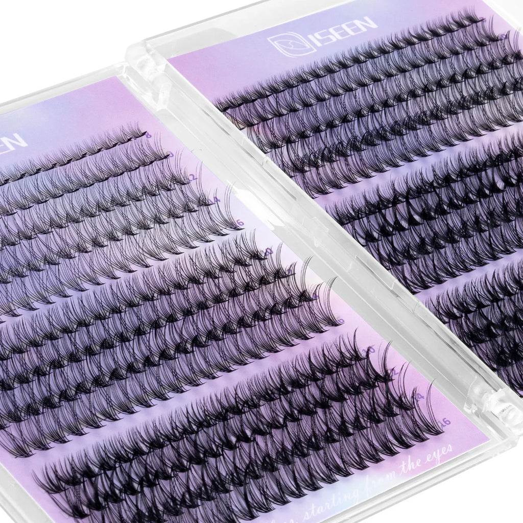 DIY Wispy Lash Clusters Kit, 8–16 mm C-Curl with Bond & Seal