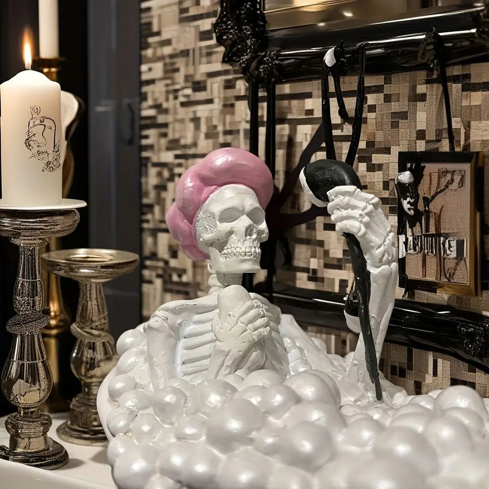 Pink Ghost Halloween Figurine