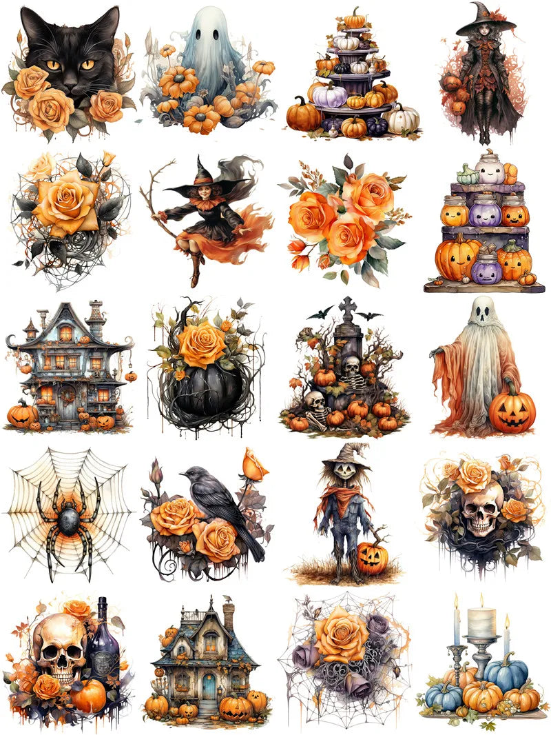 Halloween Sticker Sheet for Crafts, Scrapbooking & DIY