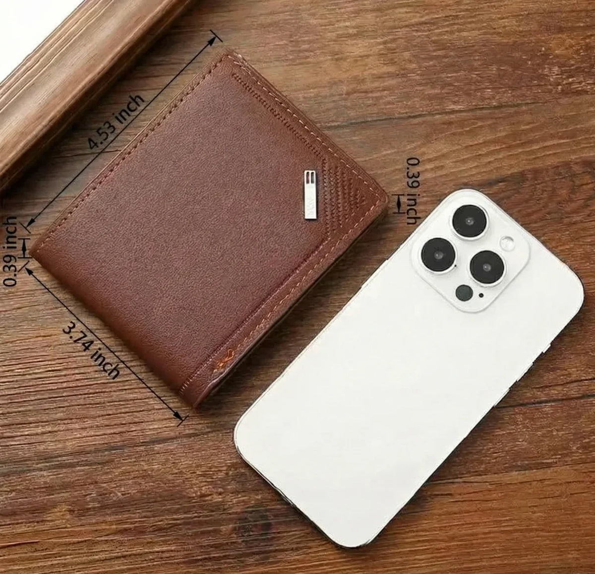 Men's Slim Foldable PU Leather Wallet