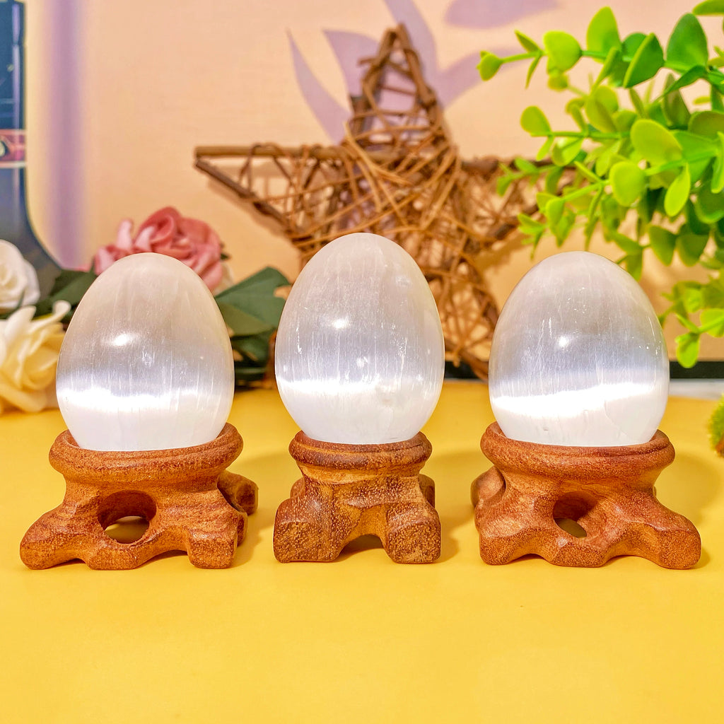 Natural Selenite Crystal Egg, 50–100g